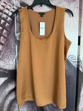 Ann Taylor Caramel Tank Top in Warm Brown